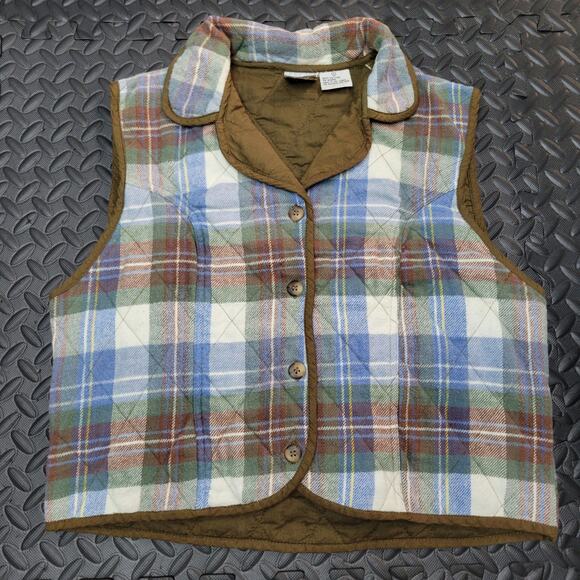 Sugar blues Jackets & Blazers - Vintage Sugar Blues Quilted Plaid Vest Size Large